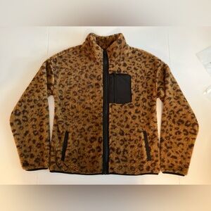 Lopard Sherpa Fleece Jacket • High Pile Zip Up Mob Wife Aesthetic Gorpcore